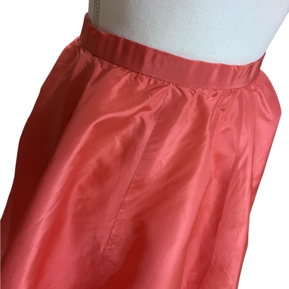 👉 Vintage Miss O Oscar de la Renta Silk Skirt Coral A-Line Formal Party Size 8 - Picture 2 of 8